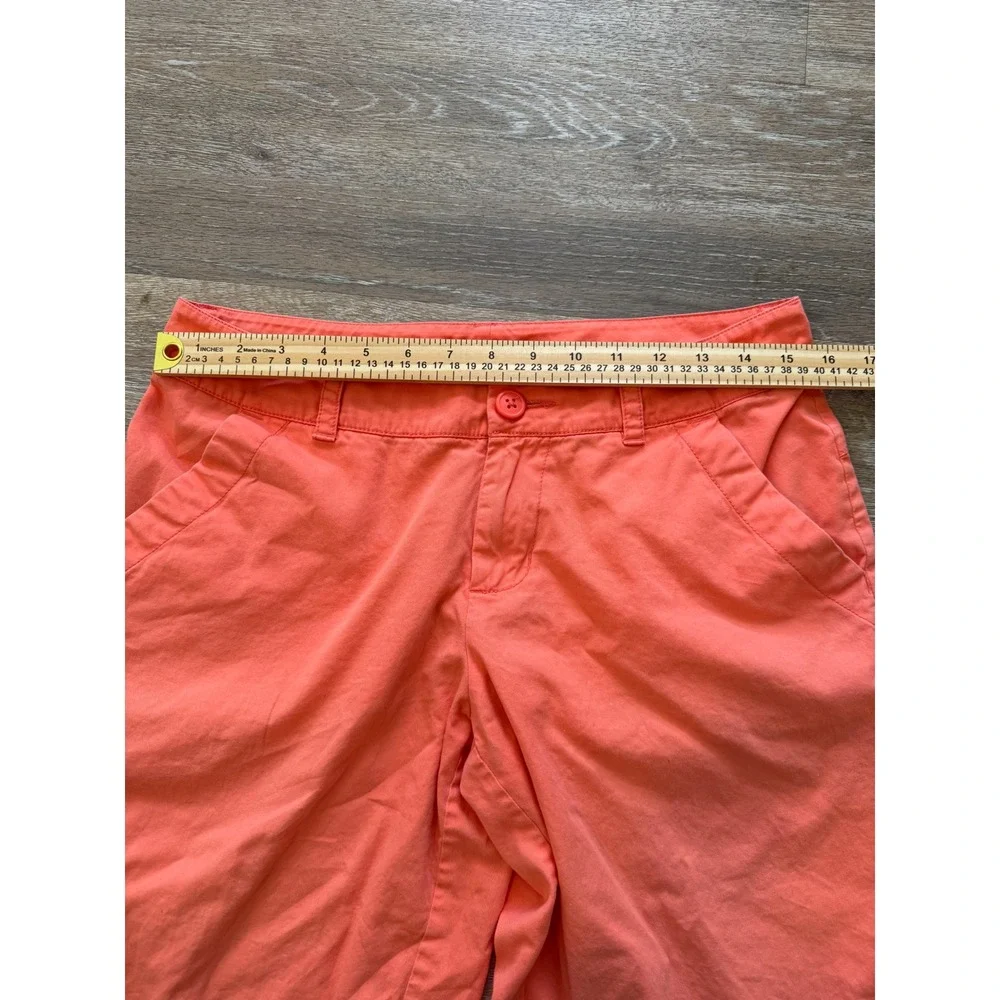Columbia Womens Coral Orange Cotton Hiking Casual Shorts Size 8 XL4707 - Picture 9 of 9
